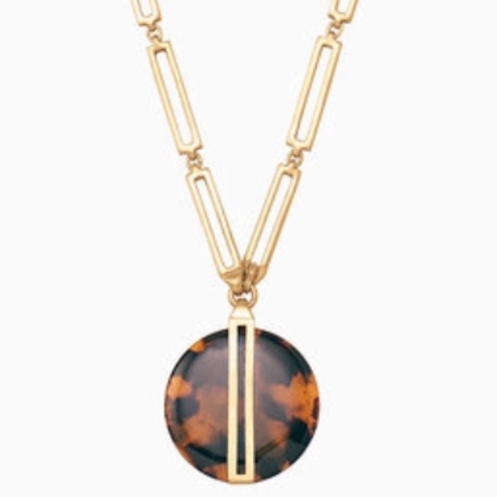 Stella & Dot Jaya Tortoise Pendant Necklace